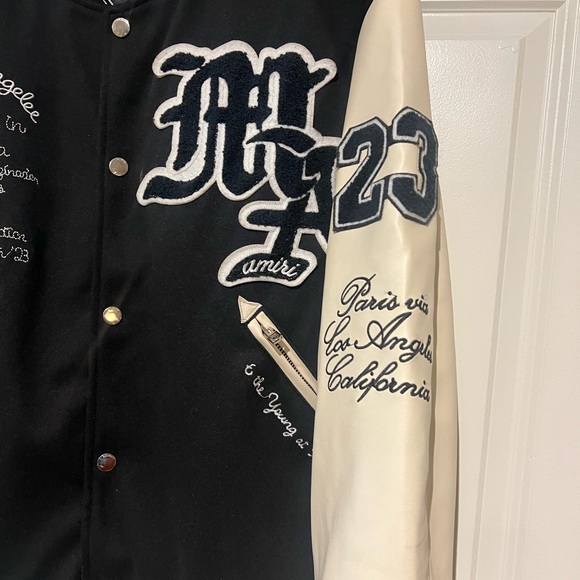 AMIRI OVERSIZED VARSITY JACKET - BLACK - Picture 5 of 5